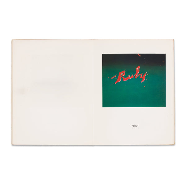 Interior spread of Edward Ruscha 1970 rare book published by Galerie Alexandre Iola