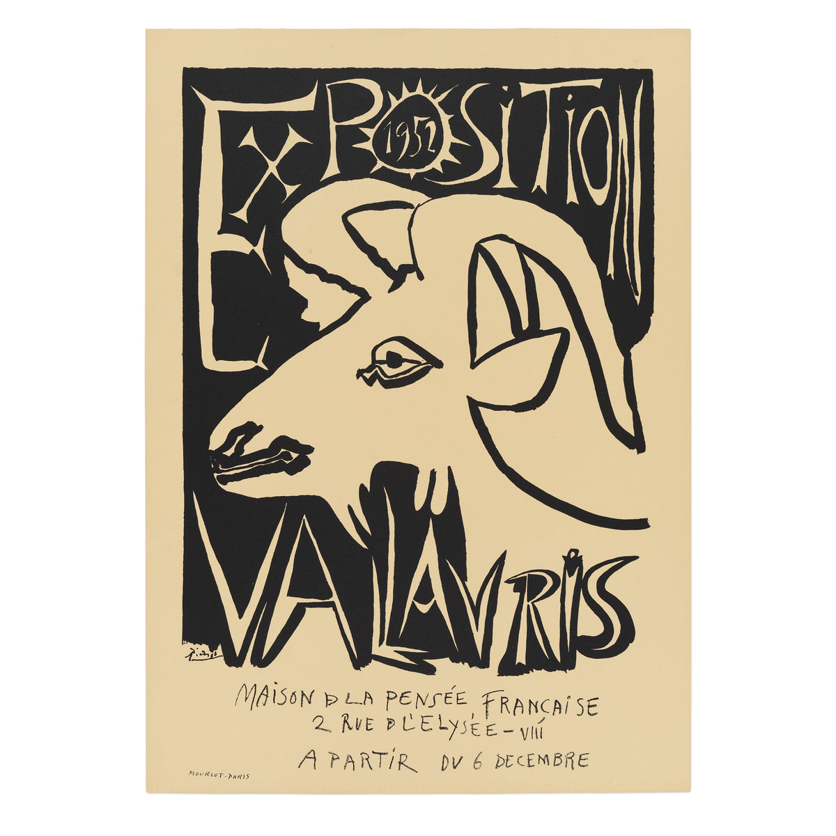 Pablo Picasso 76 deals Lithograph Expo Vallauris 1955