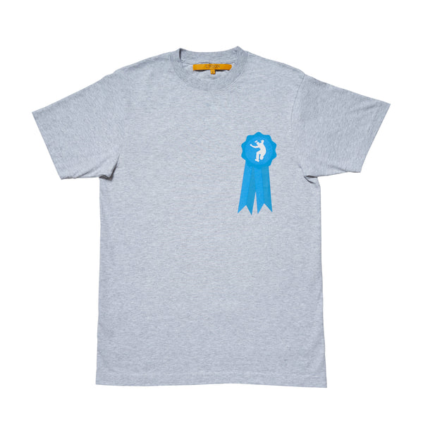 Front of the gray Derrick Adams × Union: Show Tee