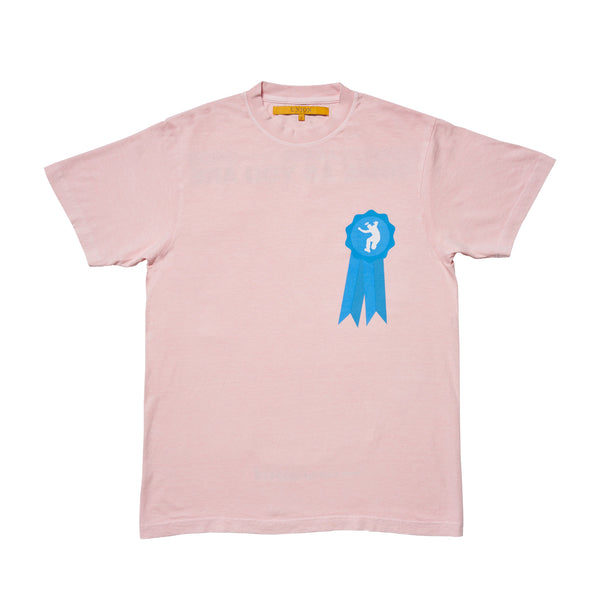 Front of the pink Derrick Adams × Union: Show Tee