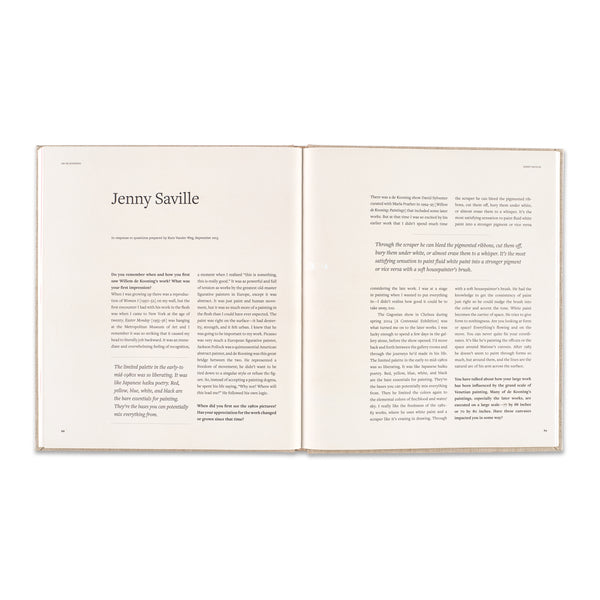 Interior spread of Willem de Kooning: Ten Paintings, 1983–1985 book