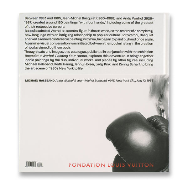 Back cover of the book Basquiat × Warhol: Painting Four Hands