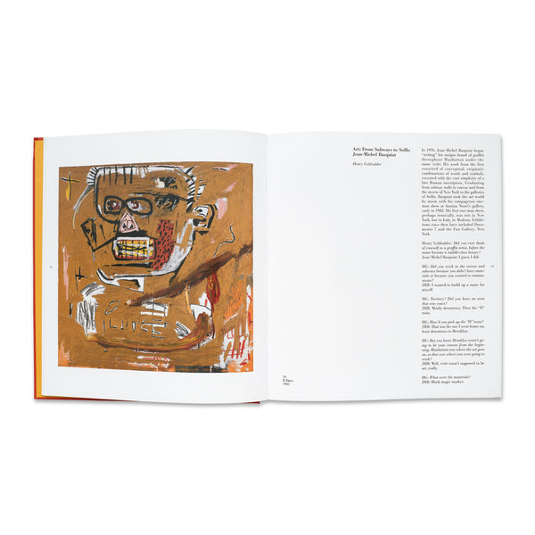 Interior spread of the book Jean-Michel Basquiat (Museo d’Arte Moderna della Città di Lugano)