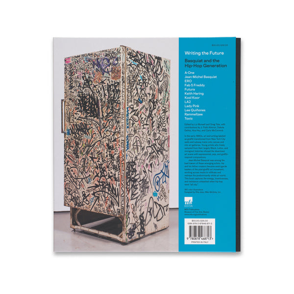 Back cover of the book Writing the Future: Basquiat and the Hip-Hop Generation