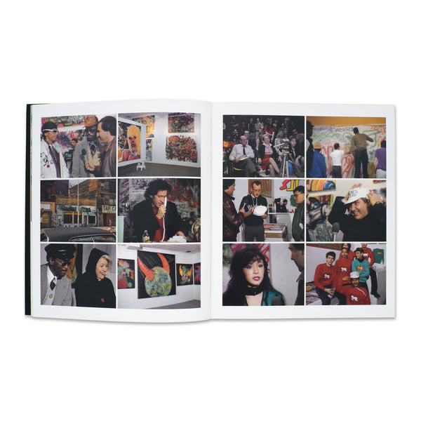 Interior spread of the book Writing the Future: Basquiat and the Hip-Hop Generation