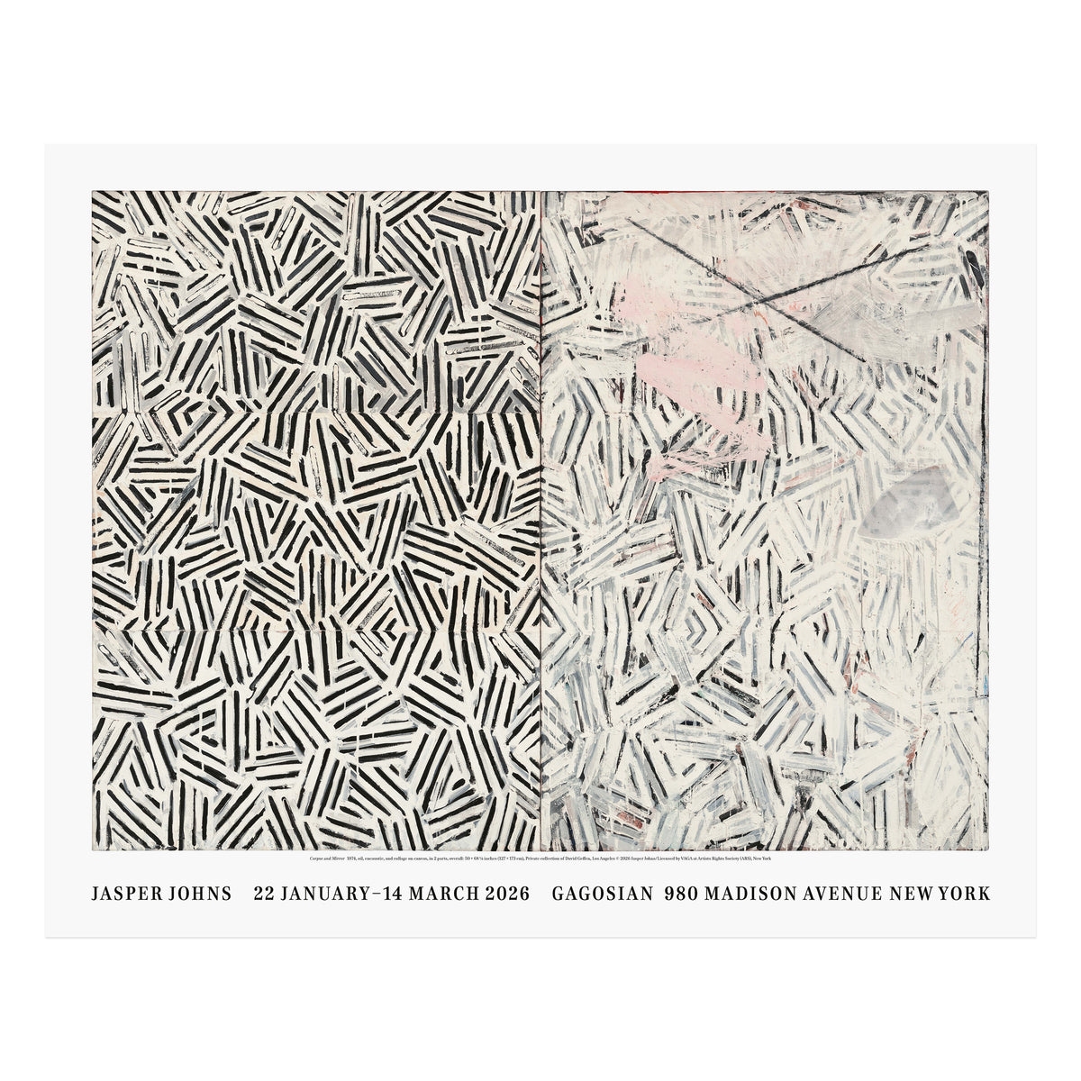Jasper Johns: Between the Clock and the Bed Poster | Gagosian Shop