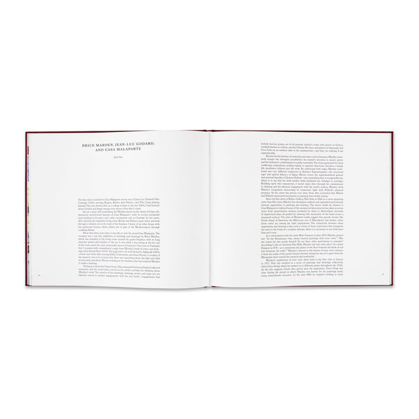 Interior spread of the book Brice Marden at Casa Malaparte