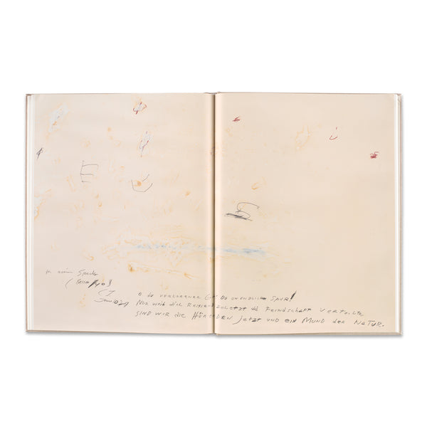 Interior spread of the book Cy Twombly: Orpheus