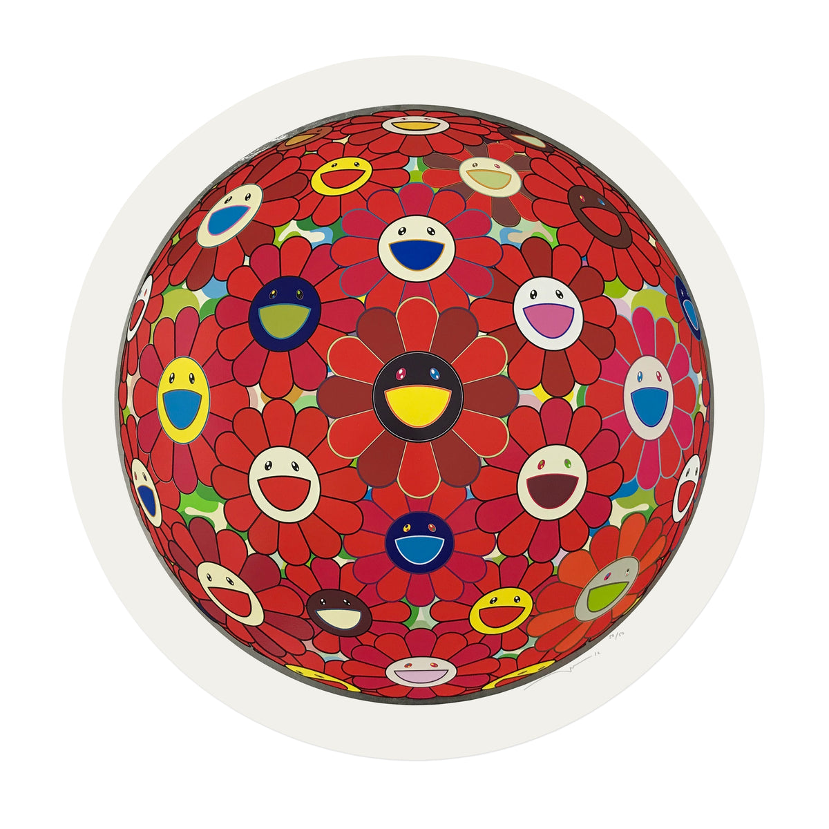 Takashi Murakami: Red Flower Ball (3-D) Print | Gagosian Shop