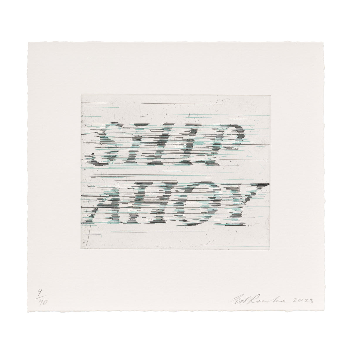 Ed Ruscha: Ship Ahoy Etching | Gagosian Shop