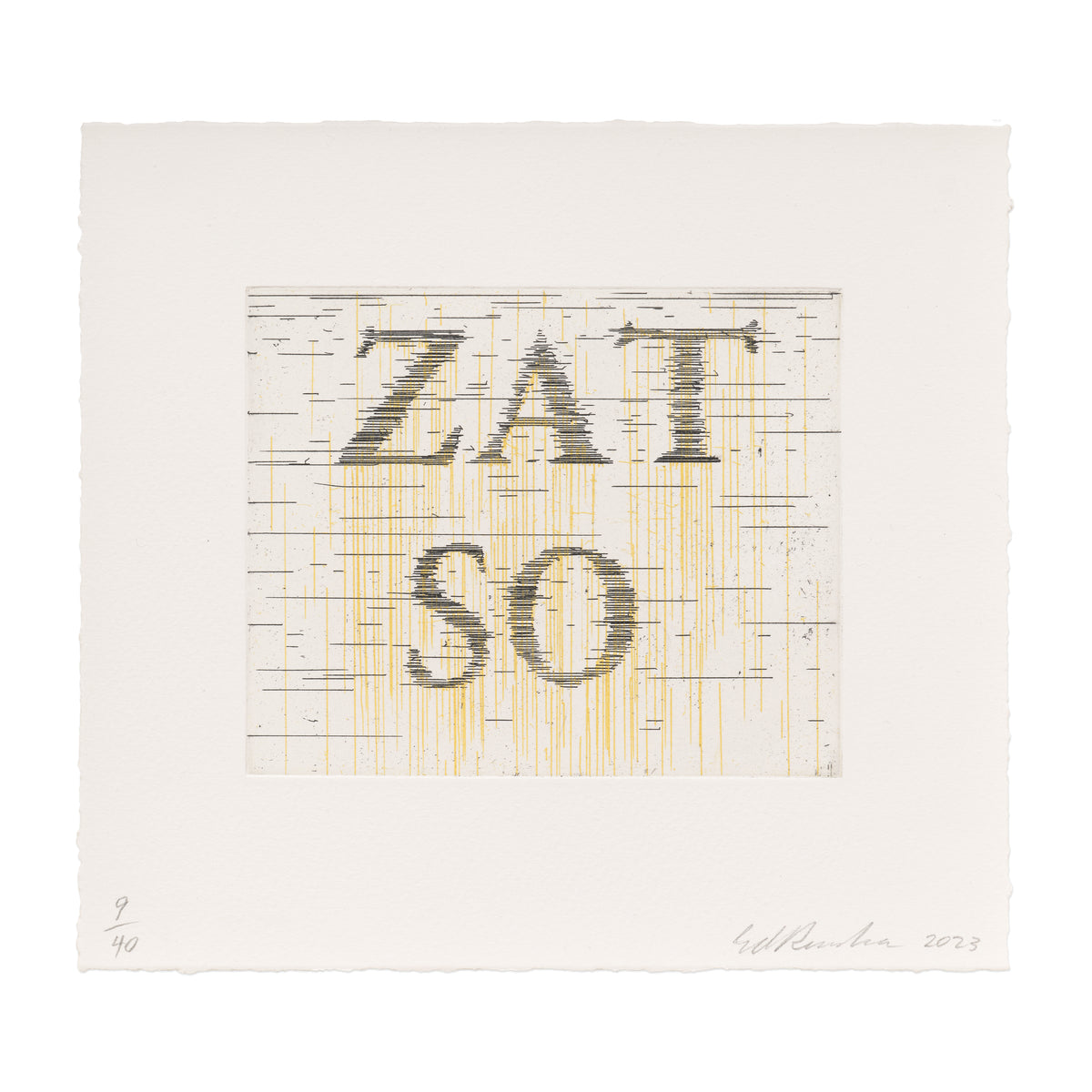 絵画 Ed Ruscha Sweet Taters Plate Ed Ruscha Plate - Limited Edition – Artware Editions
