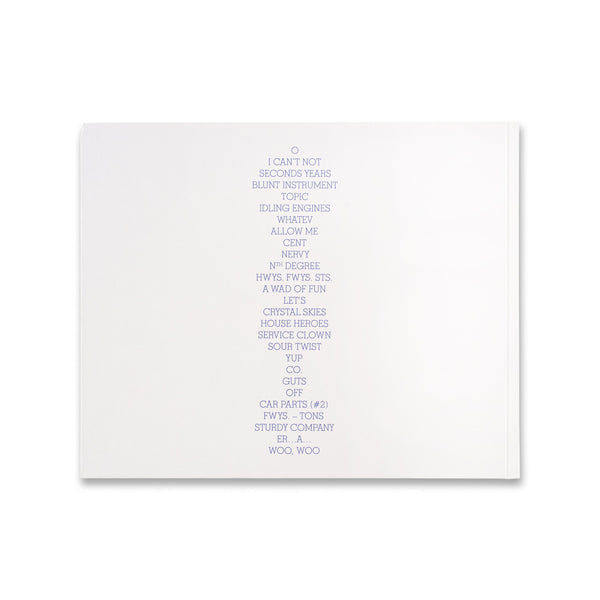 Back cover of Ed Ruscha Frieze New York 2014 book