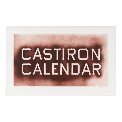 Ed Ruscha: Castiron Calendar print