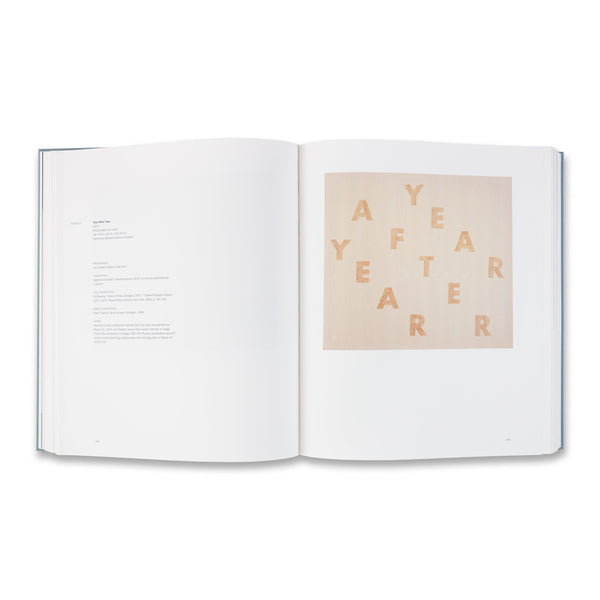 Interior spread of Edward Ruscha Catalogue Raisonné of the Paintings: Volume Two, 1971–1982