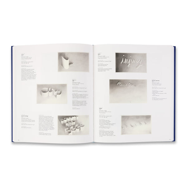 Interior spread of the catalogue raisoné Edward Ruscha Catalogue Raisonné of the Works on Paper: Volume One, 1956–1976