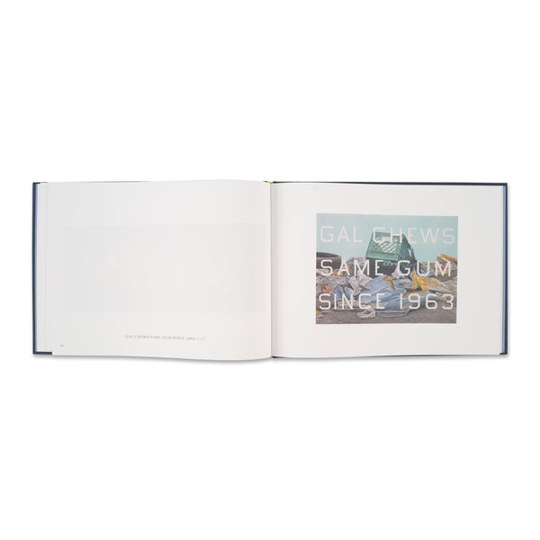 Interior spread of Ed Ruscha: Paintings 2015 book
