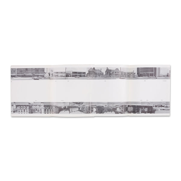 Interior spread of rare book Ed Ruscha: Every Building on the Sunset Strip