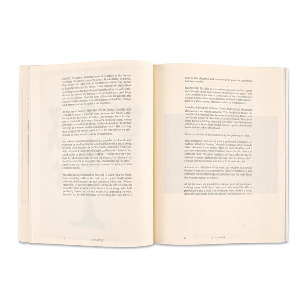 Interior spread of the book Setsuko: Into Nature