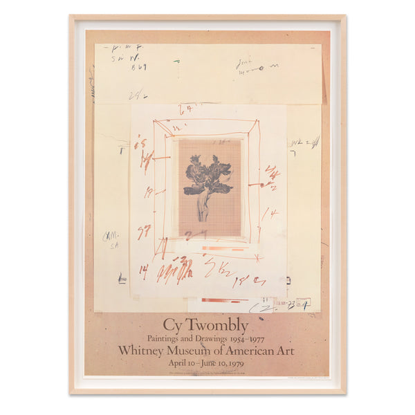 Cy Twombly: Paintings and Drawings 1954–1977 rare poster in a frame
