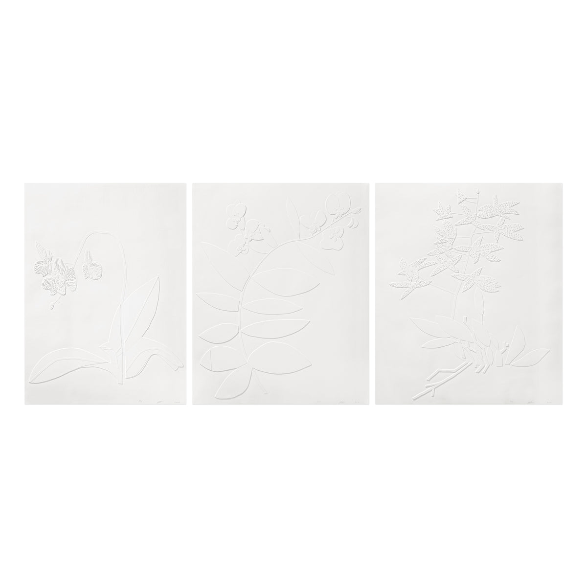 Jonas Wood: Three Clippings (White) Print | Gagosian Shop