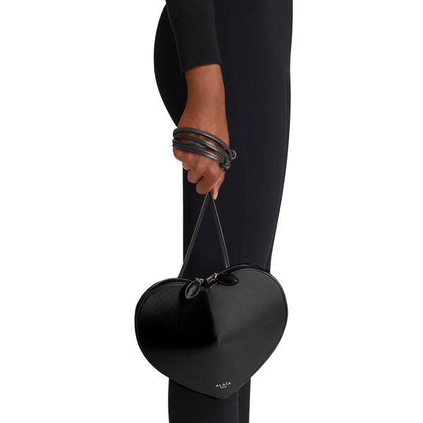 Alaïa Coeur Leather Bag in black