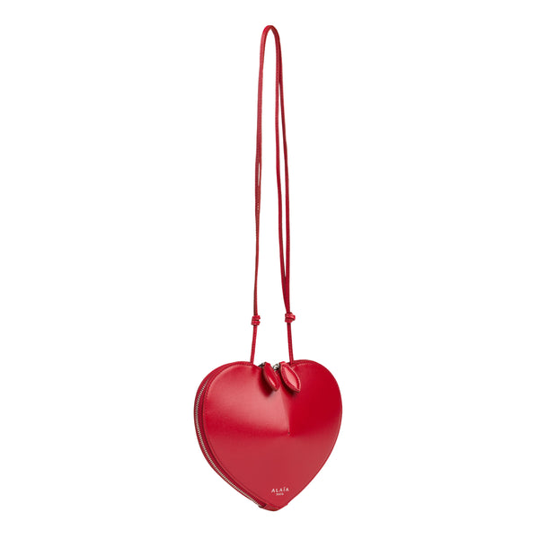 Alaïa Coeur Leather Bag in lacquer red