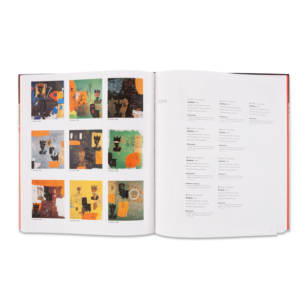 Interior spread of of Volume 2, Jean-Michel Basquiat catalogue raisonné