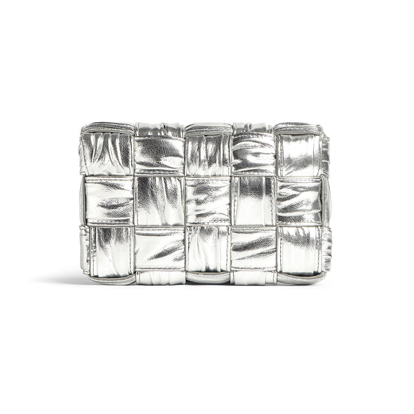Bottega Veneta: Small Cassette Bag (Silver)
