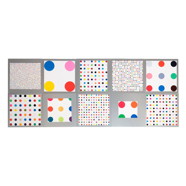 Ten cards in the Damien Hirst: Spot Notecard Set