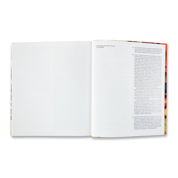 Interior spread of the book Roe Ethridge: American Polychronic