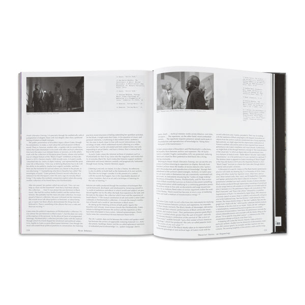 Interior spread of the book Theaster Gates: Young Lords and Their Traces