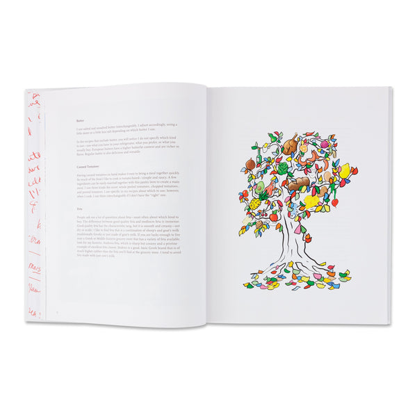 Interior spread of the cookbook Mina Stone: Lemon, Love & Olive Oil