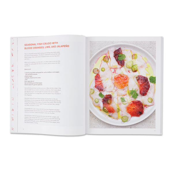 Interior spread of the cookbook Mina Stone: Lemon, Love & Olive Oil