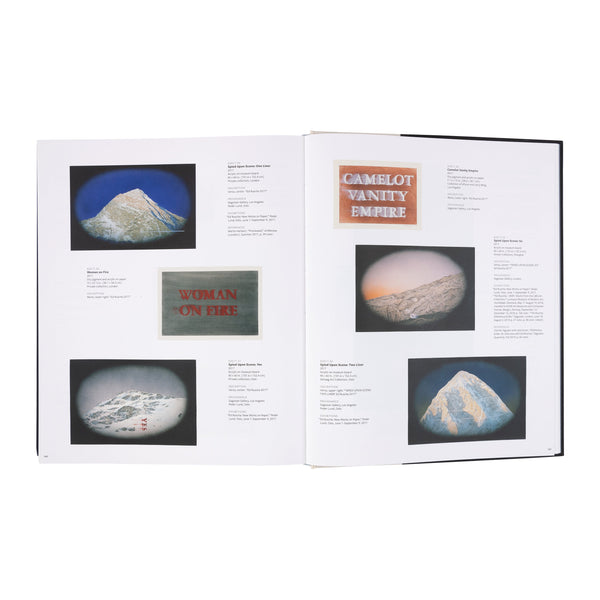 Interior spread of the catalogue raisoné Edward Ruscha Catalogue Raisonné of the Works on Paper: Volume Three 1998–2018