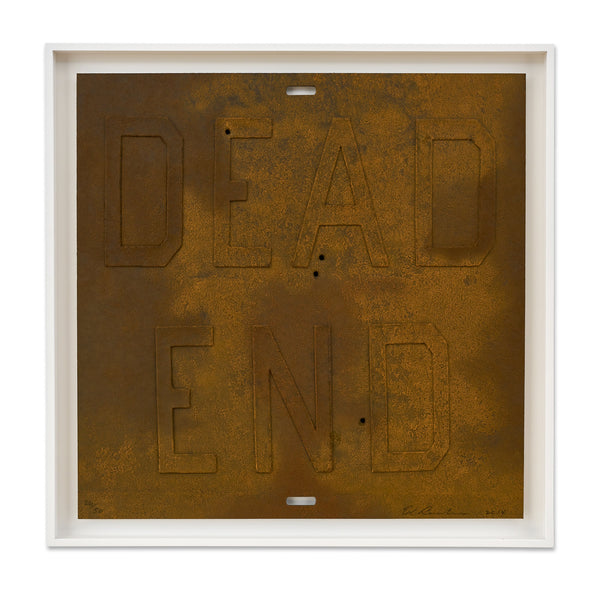 Ed Ruscha: Dead End 3 print in a frame