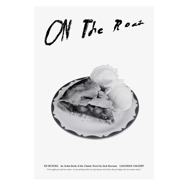 Ed Ruscha: On the Road poster featuring a slice of apple pie