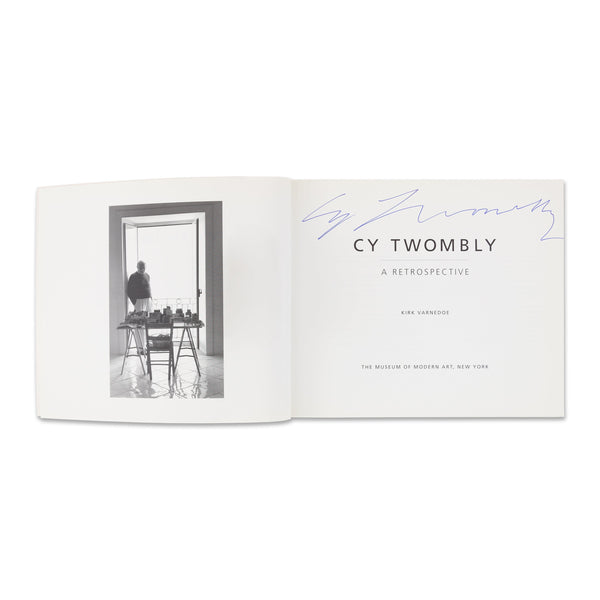 Interior spread of the Cy Twombly: Retrospective rare book