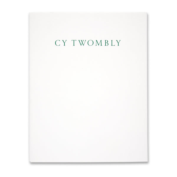Back cover of the book Cy Twombly: Sculpture