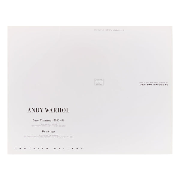 Back of Andy Warhol: The Late Paintings poster