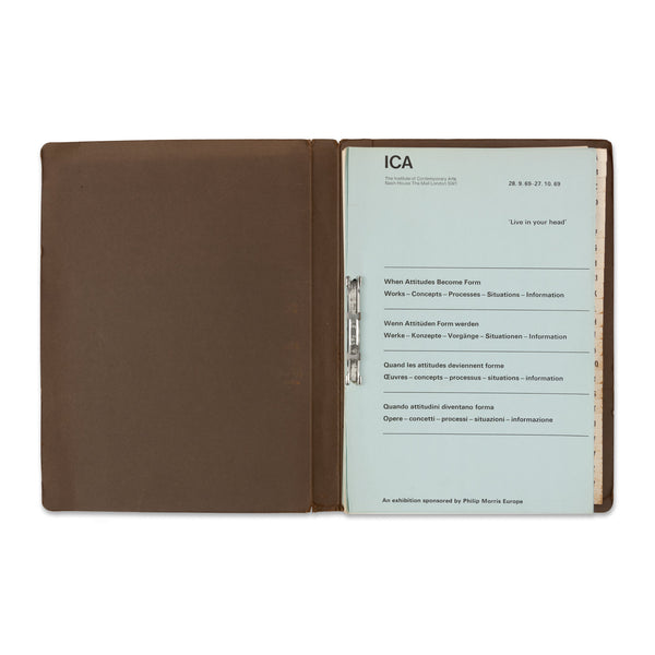 Interior spread of Live in Your Head: When Attitudes Become Form rare book