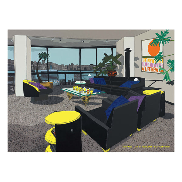 Jonas Wood poster, depicting Jersey City Apartment painting