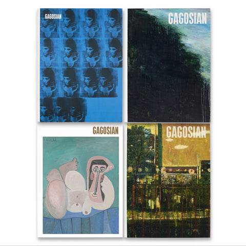 Covers of the four most recent issues of the Gagosian Quarterly