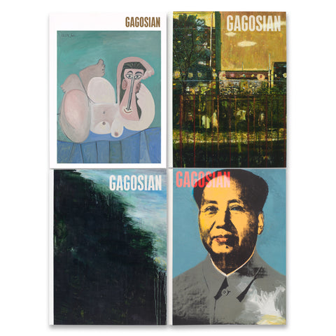 Covers of the four most recent issues of the Gagosian Quarterly