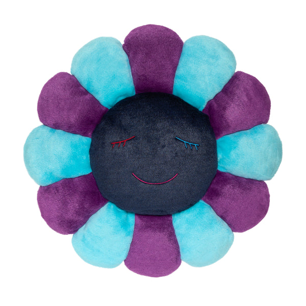 Back of Takashi Murakami: Flower Cushion (Blue/Purple)