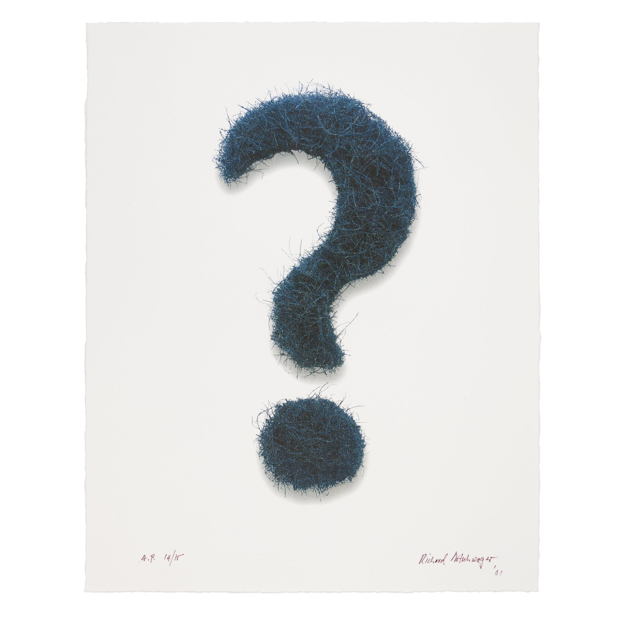 Richard Artschwager: Question Mark lithograph