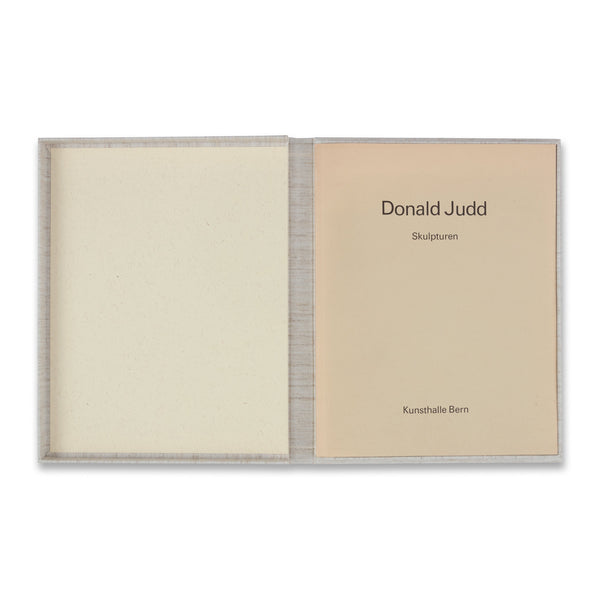 Donald Judd: Skulpturen rare book in clamshell box