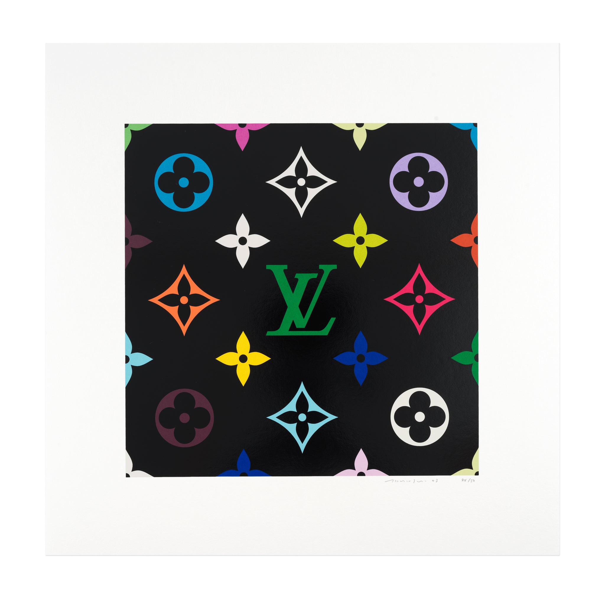 Takashi Murakami: SUPERFLAT Monogram (Green) Screen Print | Gagosian Shop