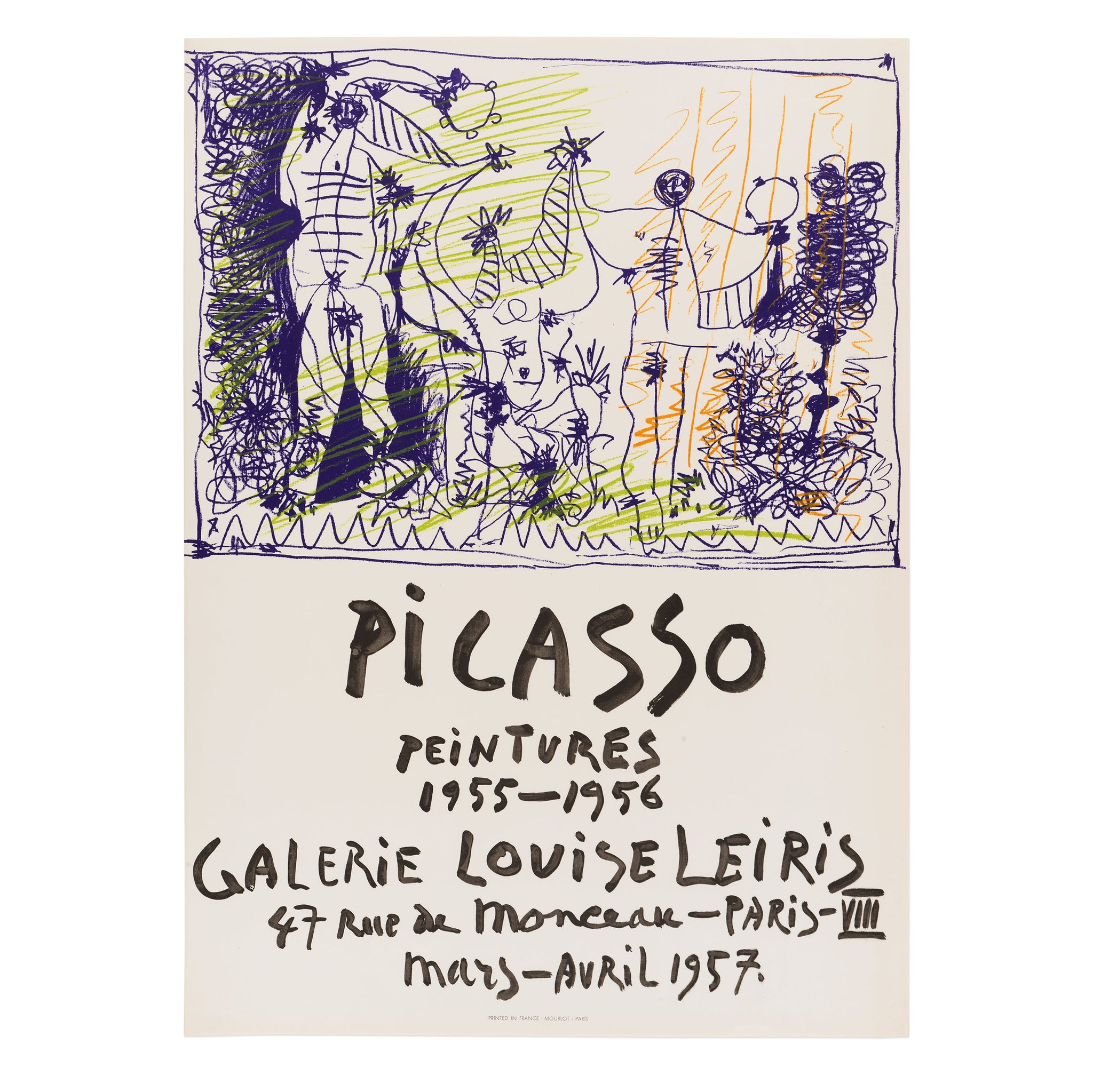 Pablo Picasso: Peintures 1955–1956 rare poster