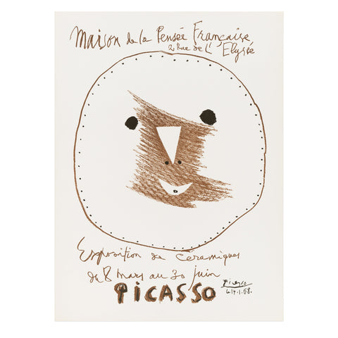 Pablo Picasso: Maison de la Pensée Française, Exposition de Céramique rare poster