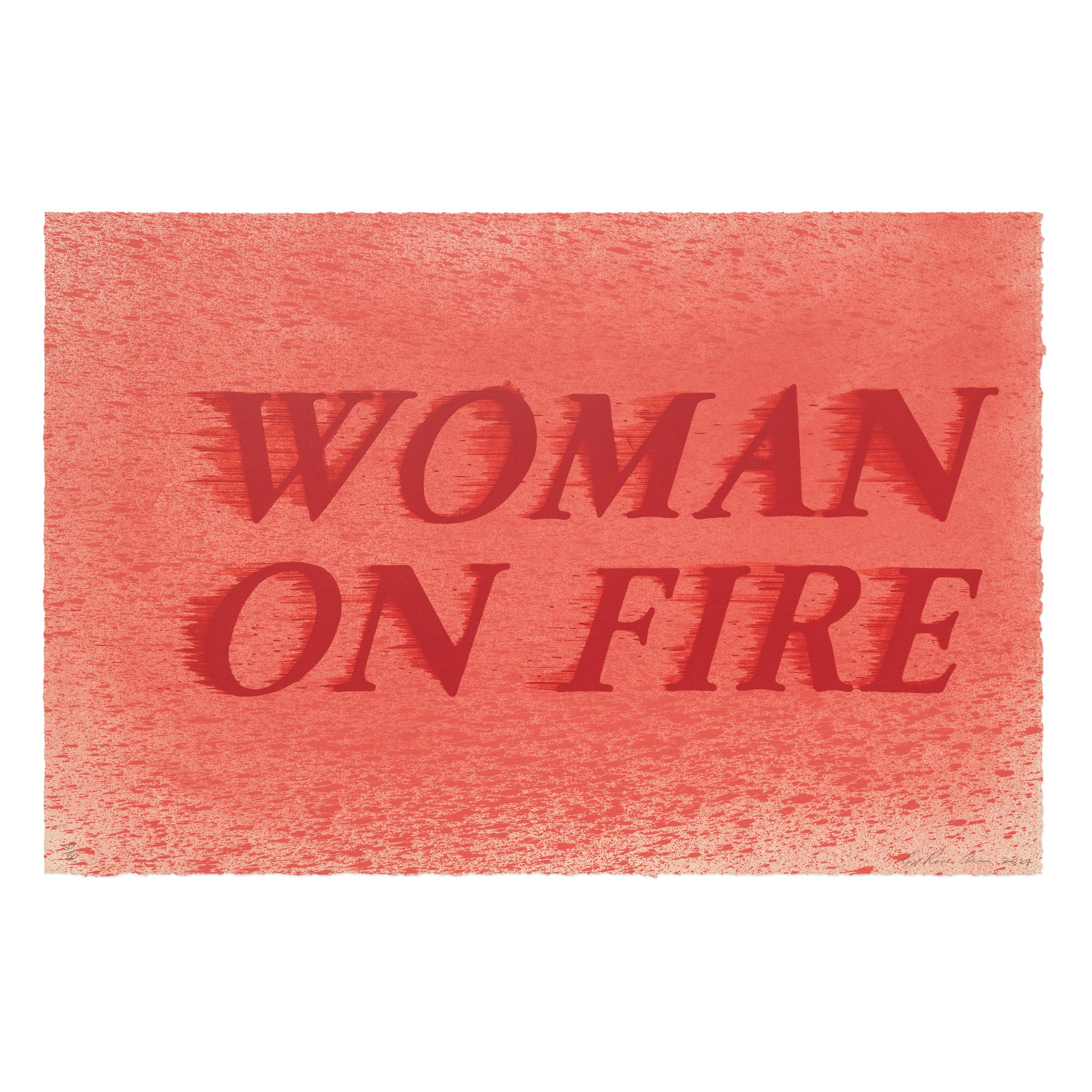 Ed Ruscha: WOMAN ON FIRE print